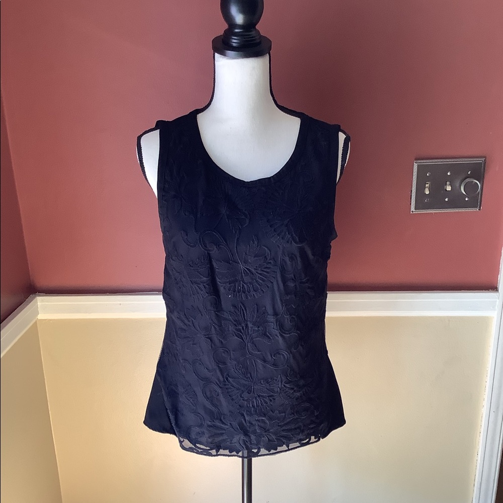 Laundry by Shelli Segal Black SleevelessTop
